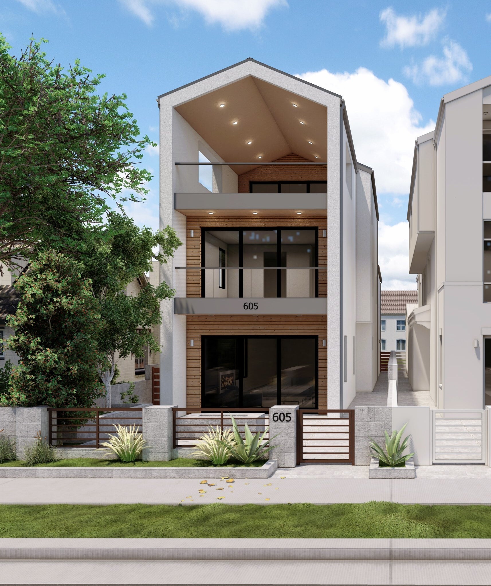 Architectural rendering · Proposed contemporary residence — 603 7th Street