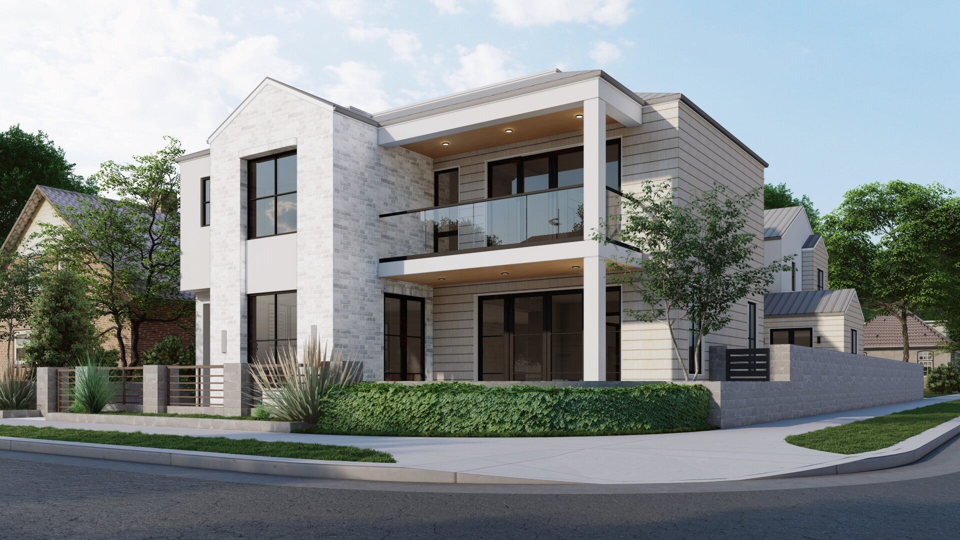 Architectural rendering · Front elevation — 602 9th Street