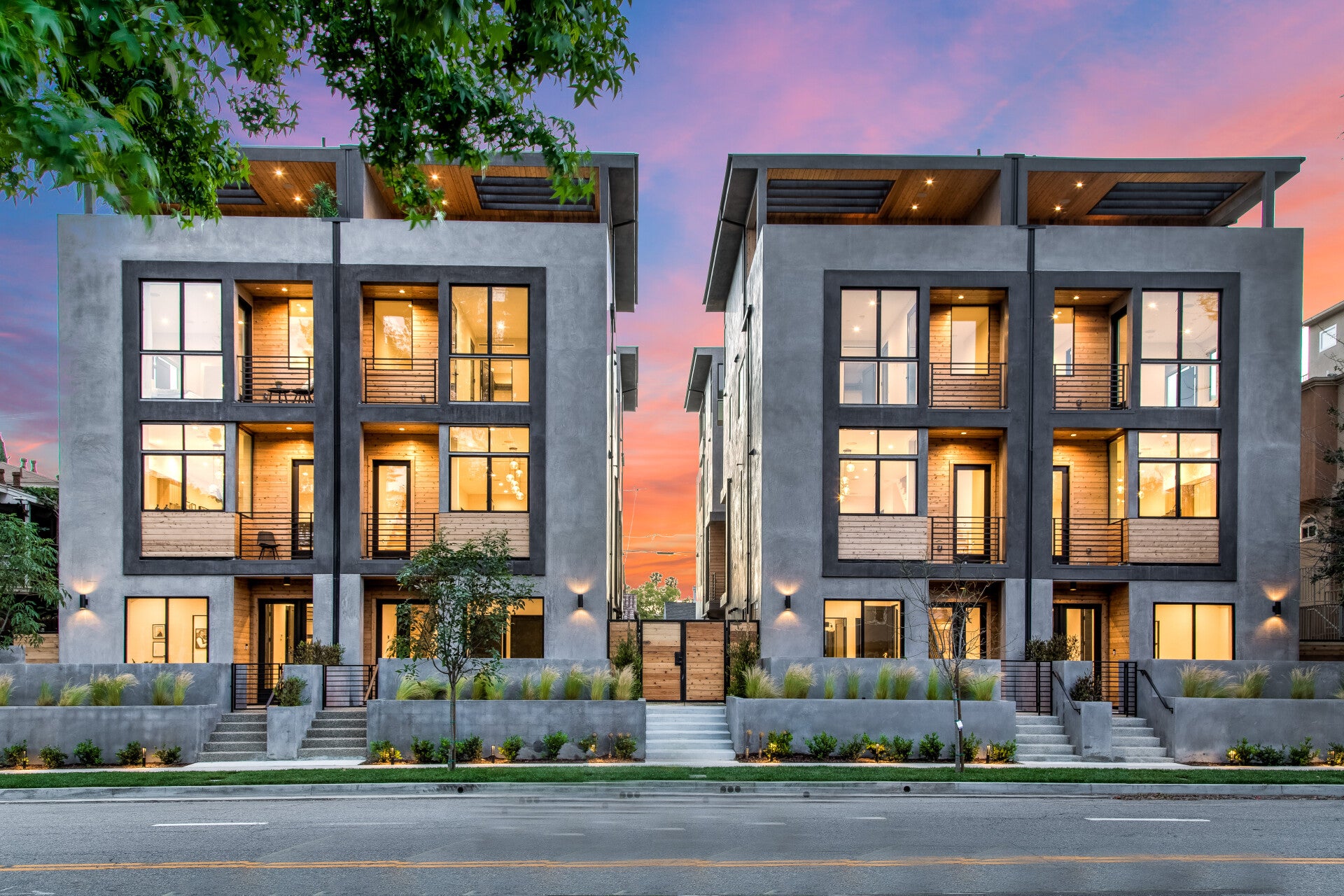 After · Eight-home development — 4423 & 4429 Tujunga Avenue